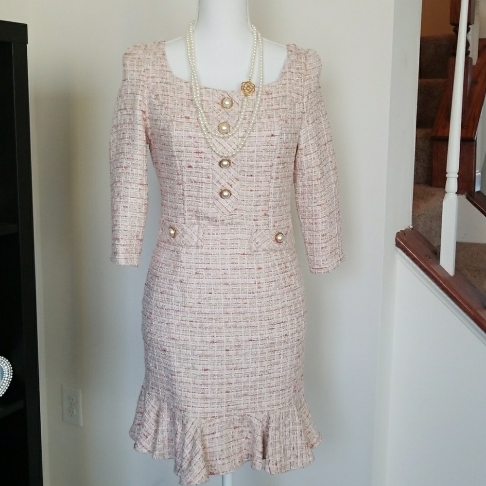 NEW! Tweed Pearl Dress